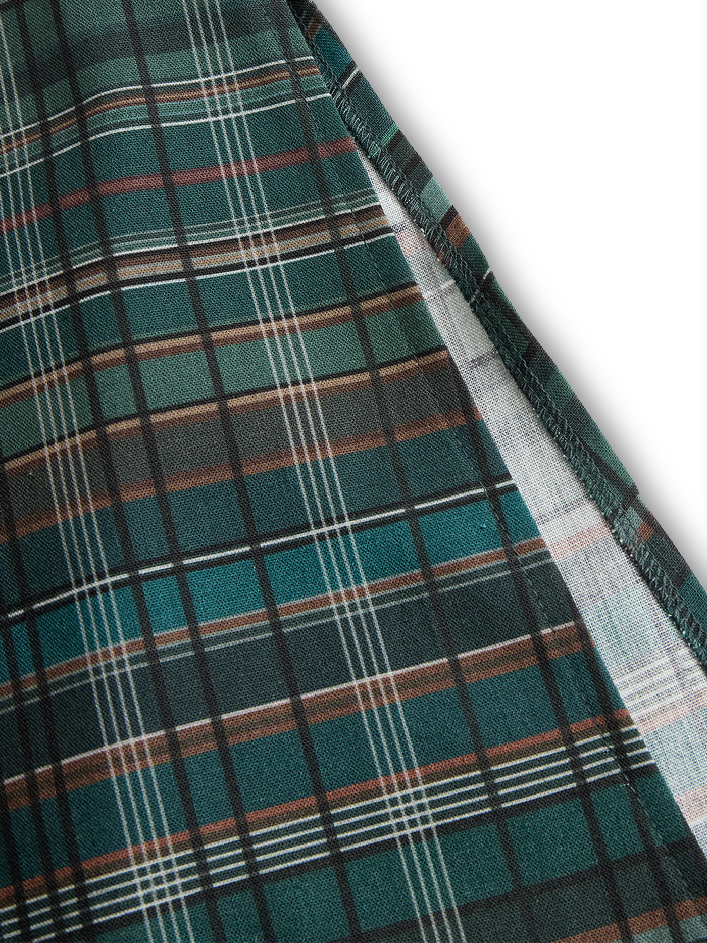 Vestido Maxi de Cuadros Verde