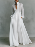 Vestido Camisero Maxi Blanco
