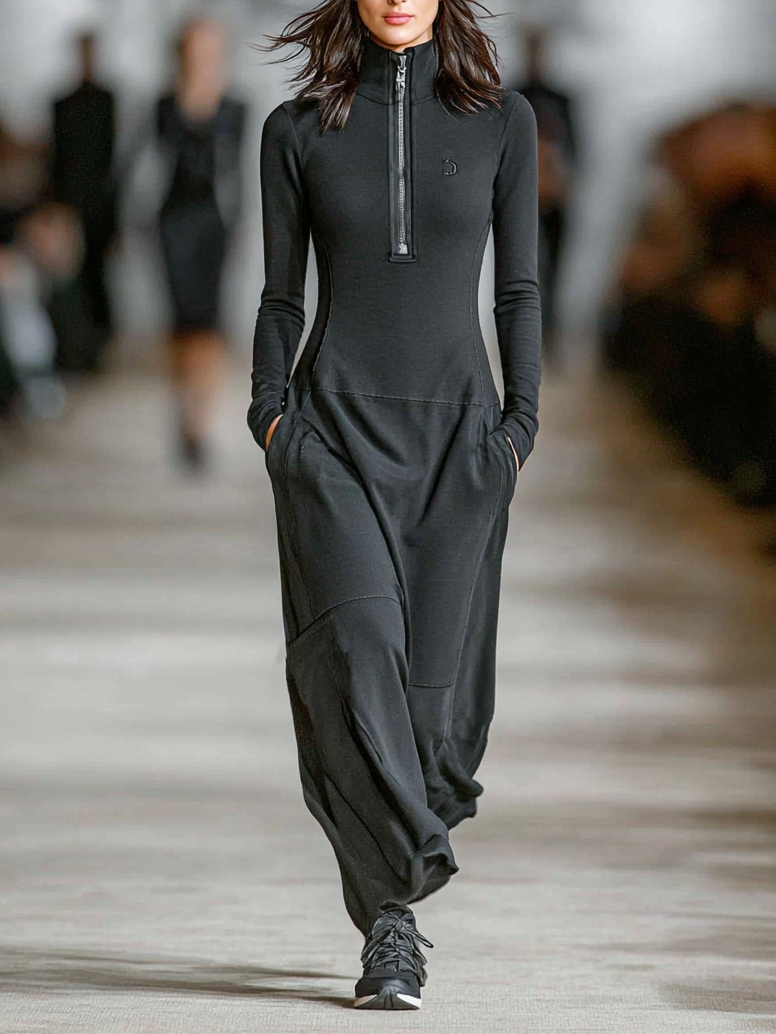 Vestido Maxi Sport con Cremallera