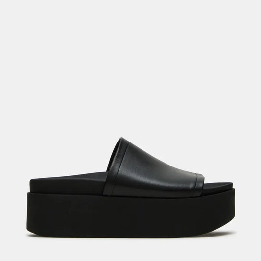 Sandalia con plataforma Arwinn en negro, vista lateral