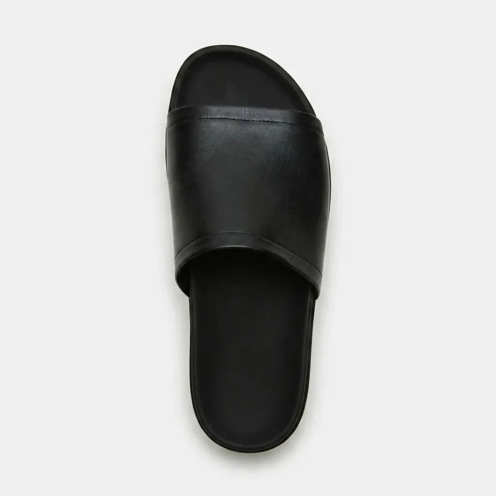 Sandalia con plataforma Arwinn en negro, vista superior