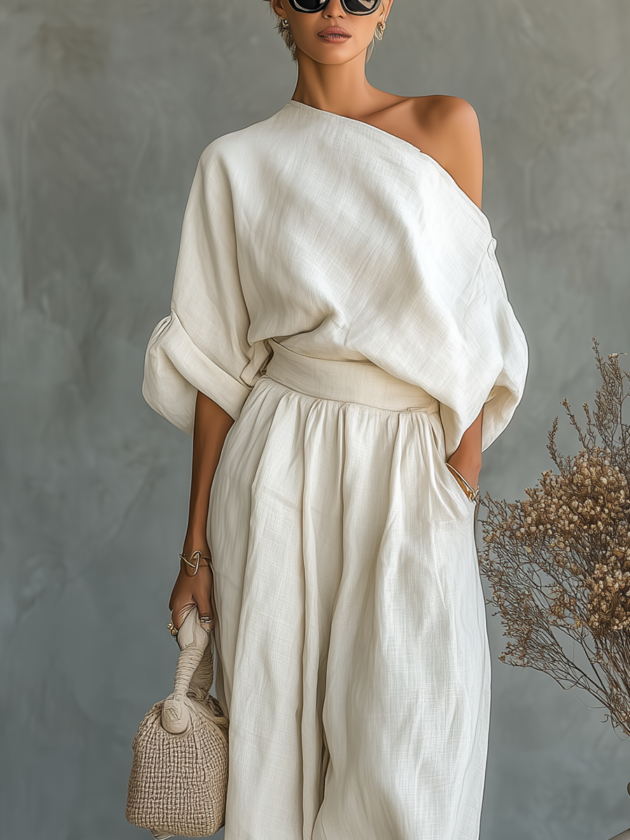Conjunto Oversize Blanco Roto