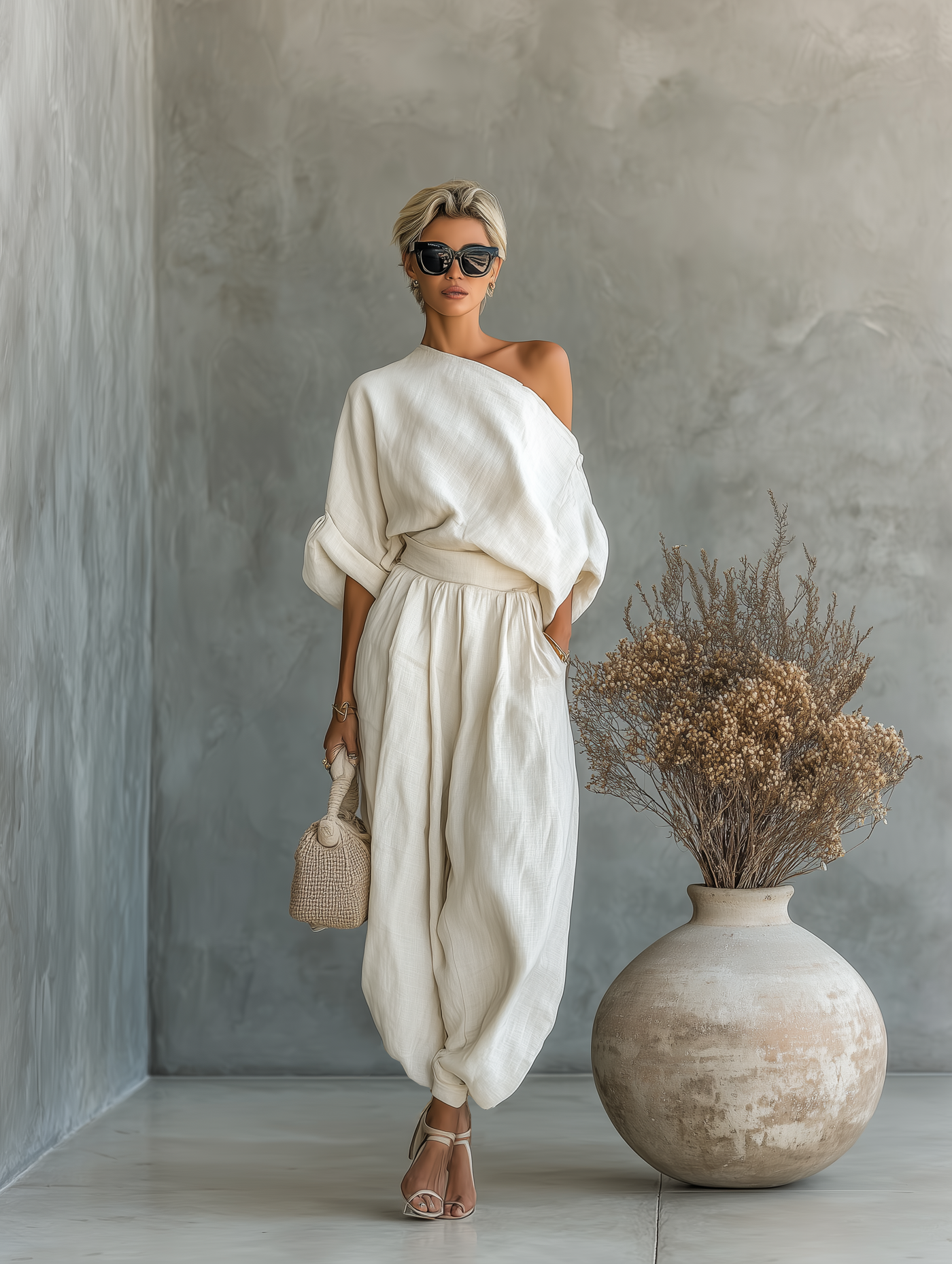 Conjunto Oversize Blanco Roto